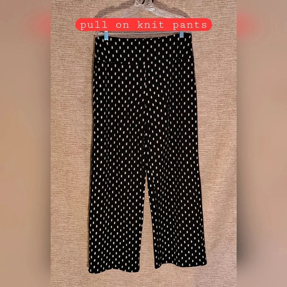 J Jill wide leg pull-on knit pant size M Wearever Collection Full leg #88 - Picture 2 of 8